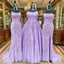 Hot Lace Violet Purple Lace Prom Dress Sleeveless Long School Dance Dress