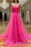 Hot Pink Prom Dress Long Formal Dress, Evening Dress, Dance Dress