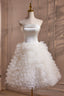 Ivory Strapless Tulle Short Prom Dress, Lovely A-Line Evening Party Dress
