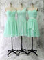 Knee Length Sweetheart Mint Bridesmaid Dress