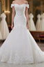 Lace Off-The-Shoulder Trumpet Long Wedding Dress