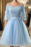 Light Blue Charming Homecoming Dress, Lovely Short Prom Dress, Formal Dress