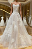 Light champagne tulle lace long prom Dress tulle lace formal Dress