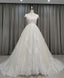 Light Champagne Tulle Lace Long Wedding Dress Lace Bridal Dress