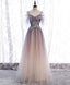 Light Purple Tulle Sequin Long Prom Dress, Purple Formal Party Dress