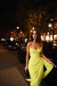 Long Chiffon Yellow Prom Dress With Irregular Skirt