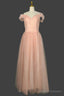 Long Straps A-line Prom Dresses Tulle Off Shoulder Evening Dresses