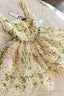 Lovely Flowers Straps Short Prom Dresses Lace Homecoming Dresses