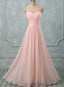 Lovely Light Pink Sweetheart Long Bridesmaid Dress, Long Prom Dress