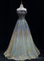 Lovely Tulle Gradient Long Formal Dress Party Dresses, Gradient Evening Party Dresses