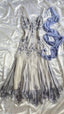 Luxury Chiffon Beaded Spaghetti Straps Long Prom Dress Mermaid Evening Dress