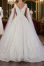 Luxury V-Neck Beadings Wedding Dress Tulle Sleeveless Sequined Bridal Gowns