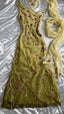 Mermaid Floral Chiffon Evening Prom Dress