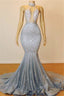 Mermaid Halter Sleeveless Floor-Length Prom Party Gowns
