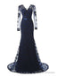 Mermaid Lace Long Sleeve Cheap Mother Of The Bride Dresses