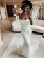 Mermaid Modest Spaghetti Straps Sparkly Long Beach Prom Dress