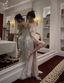 Mermaid Off The Shoulder Sequin Floor Length Prom Dress With Slit 21St Birthday Outfit