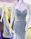 Mermaid Seafoam Blue Lace Prom Dress