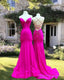 Mermaid V-Neckline Cross-Back Satin Dress