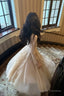 Modest A Line V Neckline Lace Ankle Length Evening Dress Prom Dresses