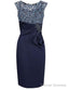 Navy Blue Mother Of The Bride Dresses With Lace Prom Dress
