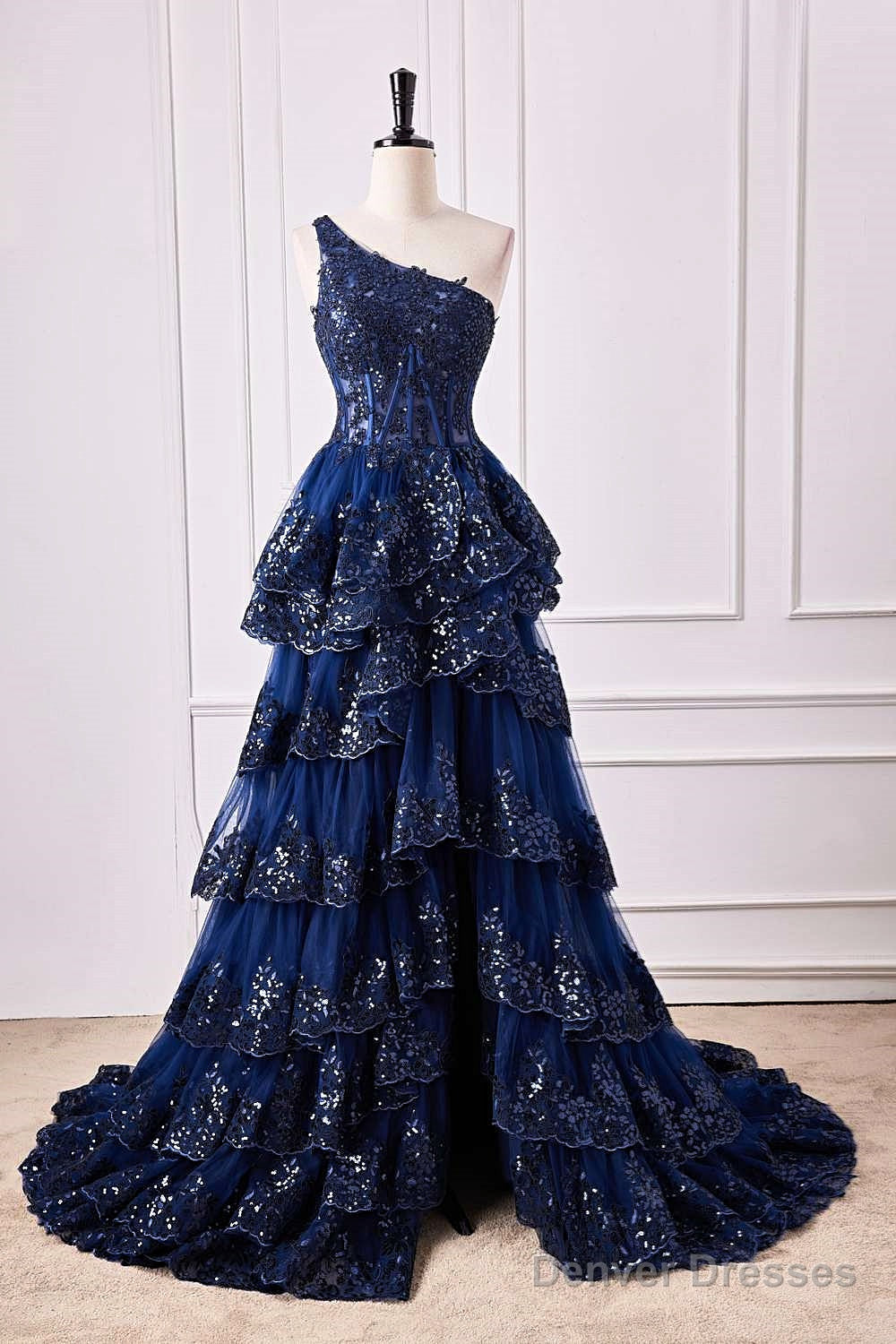 one shoulder navy sequin dress Thats So Fetch | Dura One Shoulder Sequin Midi Dress | Navy