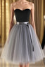 New High Quality Charming Evening Dress, A-Line Cocktail Prom Dress, Chiffon Homecoming Dress, Knee-Length Short Dress