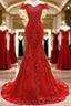 Off The Shoulder Embroidered Floral And Beads In Lace Mermaid Evening Gown Prom Dress