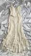 Off White Chiffon Appliques Party Dress, Two Pieces Mermaid Prom Dress