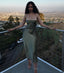 Olivia Green Prom Dress Beautiful Mermaid Spaghetti Straps Prom Dress