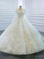 Online Store White Ball Gown Lace Appliques Long Sleeve Beading Wedding Dress