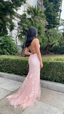 Pink Appliques Mermaid Long Prom Dress 22Th Birthday Outfit