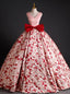 Pink Ball Gown V-neck Quinceanera Dress With Bow