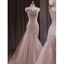 Pink Shiny Tulle Mermaid Prom Dress Fairy Formal Evening Dress