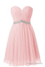 Pink Sweetheart Beaded Homecoming Dresse