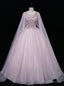 Pink Tulle Sequins Beading Embroidery Quinceanera Dress