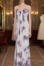 Pretty A Line Halter Floral Chiffon Long Prom Dress Birthday Dress For Women