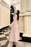Pretty A Line Ruffles Ankle Length Pink Evening Dress Prom Dresses