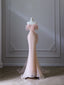 Pretty Mermaid Off The Shoulder Pink Sequin Long Prom Dress Evening Gowns