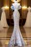 Pretty Mermaid Off The Shoulder Sequin Blue Long Prom Dress Evening Gowns