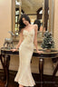 Pretty Mermaid Spaghetti Straps Sequin Ankle Length Evening Dress Prom Dresses