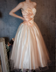 Princess Champagne Pink A-Line Sweet Bow Satin Prom Dress Evening Dress Sweet 16 Dress