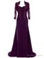 Princess Floor-Length Matte Chiffon Lace Mother of the Bride Dress with Jacket