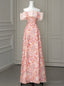 Princess Pink Tulle Sequins Strapless Prom Dress