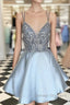 Plus Size Sparkly Homcoming Short Cute Beaded Homecoming Dress