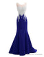 sparkly crystal prom dresses mermaid backless sleeveless long royal blue prom dresses