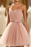 Cute Sweetheart Neck Tulle Short Prom Dress, Bridesmaid Dress