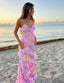 Romantic Spaghetti Straps V Neck Prom Dress,Charming Evening Dress