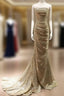 Sequins Mermaid Scoop Long Evening Dress, Long Prom Dress Party Dress