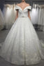 Sequins Wedding Dress Off The Shoulder Crystal Belt